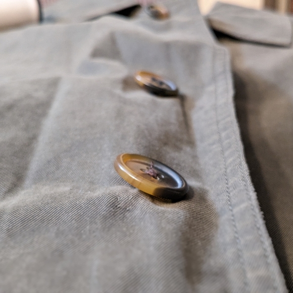 Nautica trench coat with attached lining Men's Size 44R in olive green - Picture 15 of 15